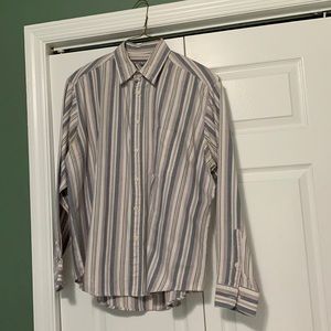 Vintage Mountain Express men’s XL striped button down shirt business casual